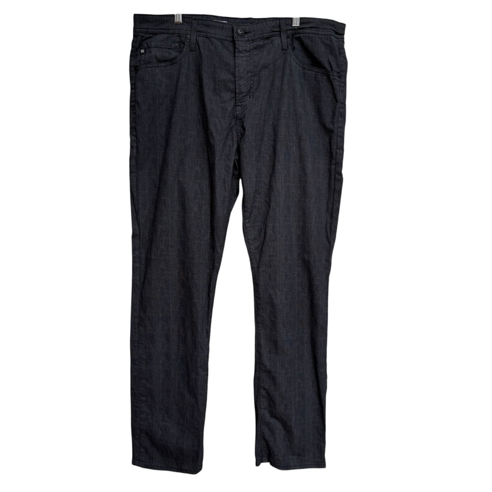 AG Adriano Goldschmied The Everett Slim Straight Leg Glen Plaid Pants Men 38 32